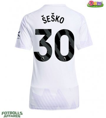 Manchester United Benjamin Sesko #30 Bortatröja Kvinnor 2025-26 Kortärmad